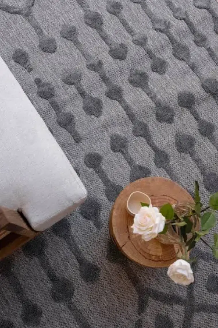 Silva Antrasit Halı Yıkanabilir Halı Balkon Halısı Oturma Odası Koridor Yatak Odası Halısı 58388A