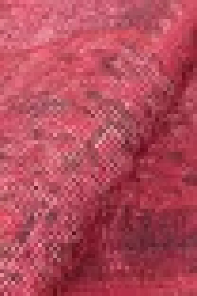 Artloop Patchwork Desenli Salon Halısı, Jazz Şönil |Pamuk-Polyester| Kırmızı Halı Al 164