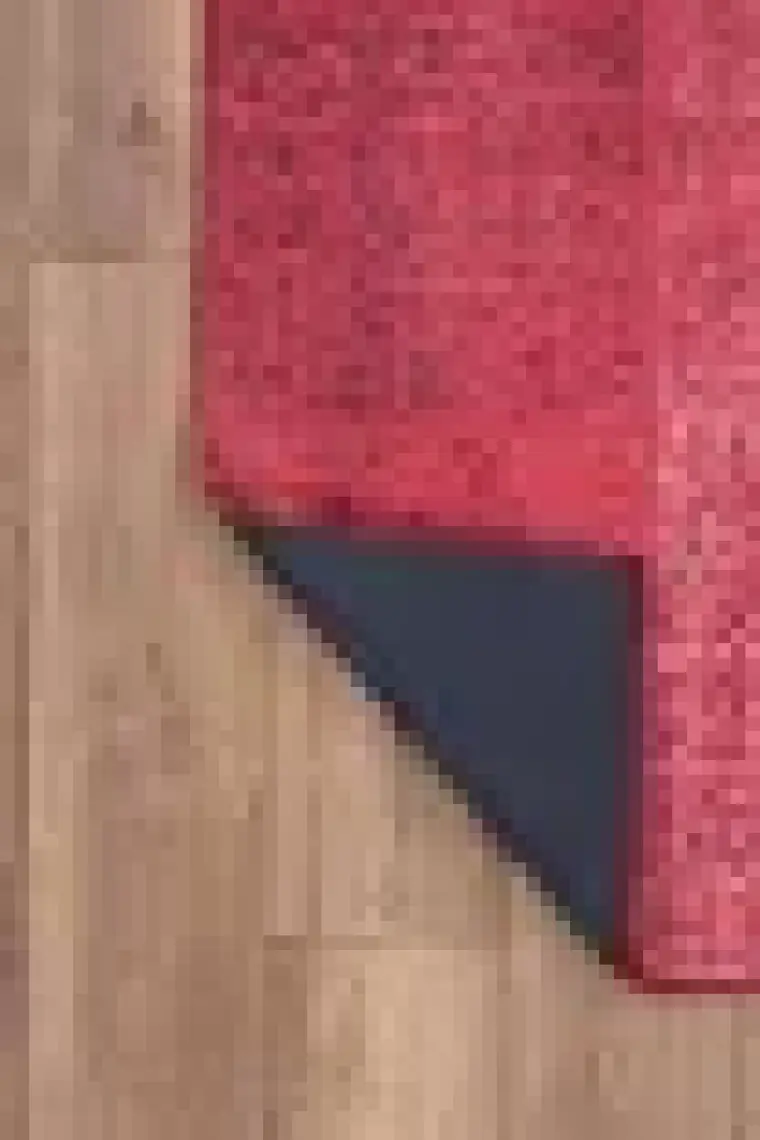 Artloop Patchwork Desenli Salon Halısı, Jazz Şönil |Pamuk-Polyester| Kırmızı Halı Al 164