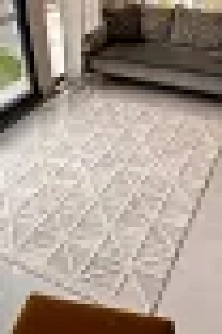 Cool Halı Sakura 2201 Krem Hav Toz Vermez Etnik Desenli Modern Bukleli Salon Halısı