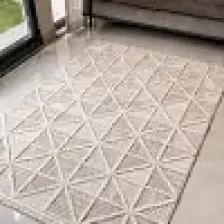 Cool Halı Sakura 2201 Krem Hav Toz Vermez Etnik Desenli Modern Bukleli Salon Halısı