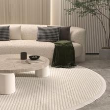 Cool Halı Vetrina 3601 Krem Yumuşak Halı Kilim Salon Mutfak Koridor Kesme Yolluk Yuvarlak Makine Halısı