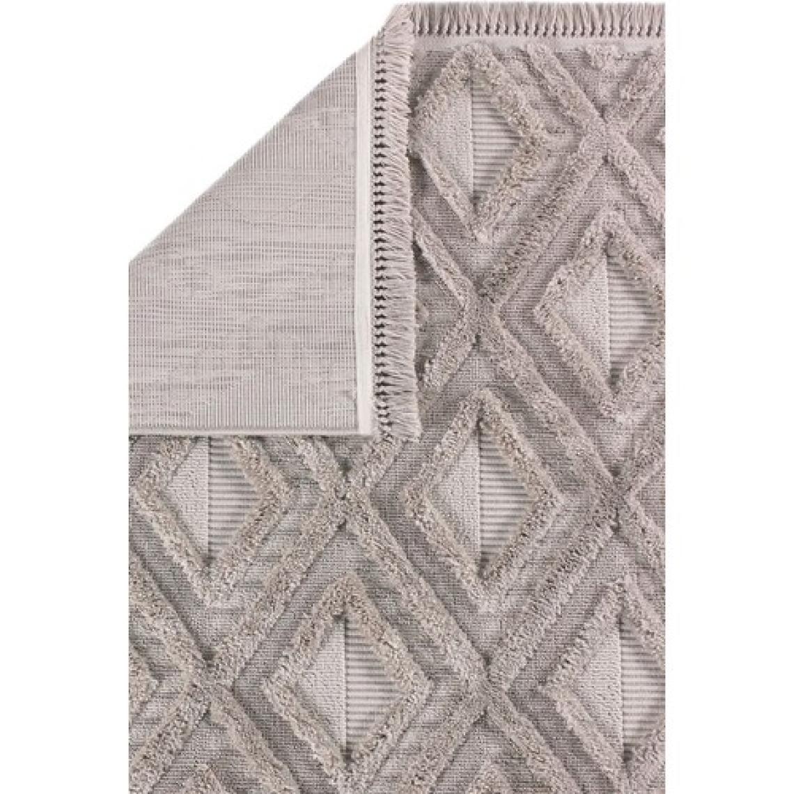 Konfor Bukle 6657 Bej Yumuşak Örgü Modern Dokuma Halı80x150