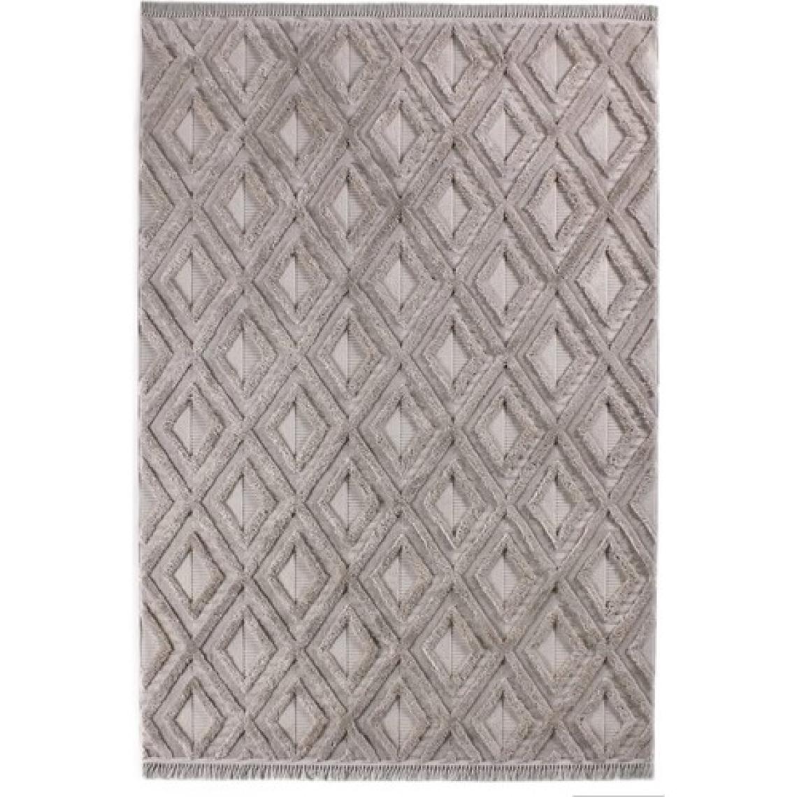 Konfor Bukle 6657 Bej Yumuşak Örgü Modern Dokuma Halı80x150