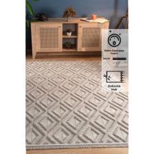 Konfor Bukle 6657 Bej Yumuşak Örgü Modern Dokuma Halı80x150