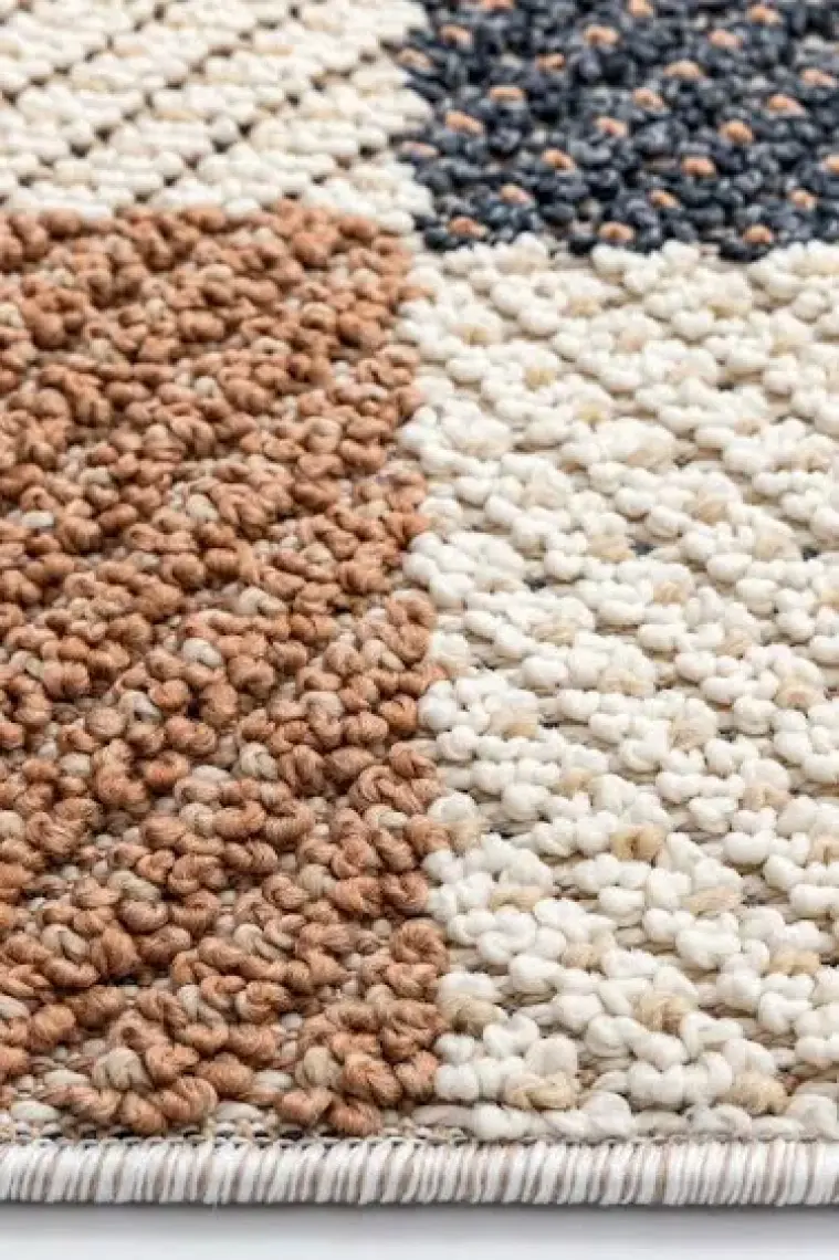 Cool Halı Bress 1406 Sarı Mavi Halı İskandinav Halı Kesme Yolluk Salon Halı Koridor Halısı Oturma Odası Halısı