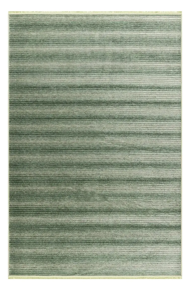 Koza Halı Stripe Yeşil Kilim Kaymaz Taban Salon Oturma Odası Antre Halısı 33011A