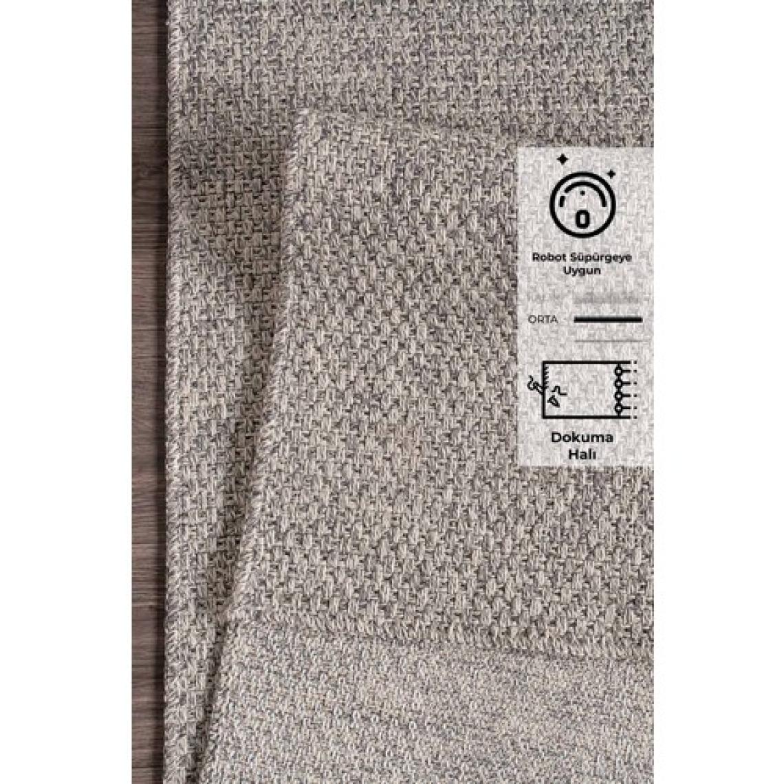 Modern Jüt Yolluk Halı Rusticana 3103 Naturel Örme Kilim80x200