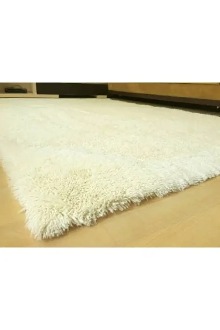 Tappeto Tavşan Tüyü Post Peluş Yıkanabilir Kaymaz Taban Halı  Krem