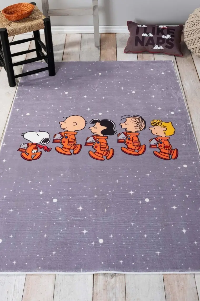 Peanuts By Karaca Home Snoopy Space Ekstra Yumuşak Çocuk Halısı 80X150 cm
