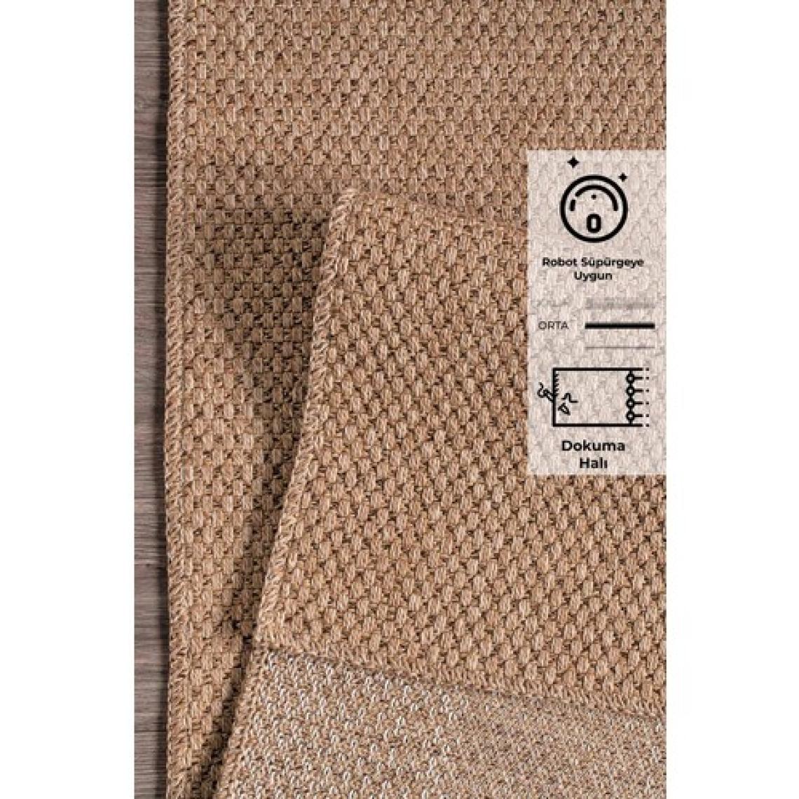 Modern Jüt Yolluk Halı Rusticana 3101 Naturel Örme Kilim160x250
