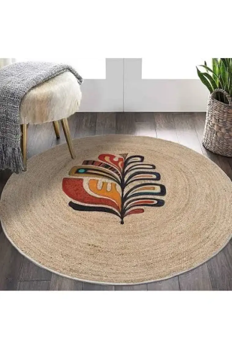 Homefesto Dekoratif Pamuklu Dokuma Taban Modern Yıkanabilir Leke Tutmaz Ince Makine Dokuması Halı