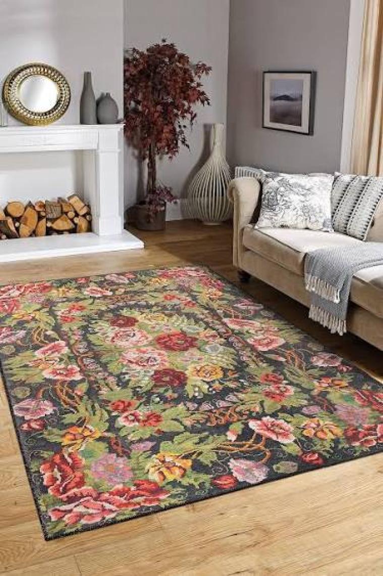 Artloop Etnik Desenli Salon Halısı, Soul Şönil |Pamuk-Polyester| Multi Halı Al 31