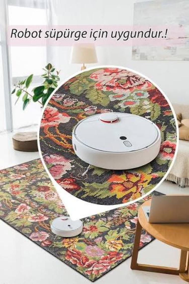 Artloop Etnik Desenli Salon Halısı, Soul Şönil |Pamuk-Polyester| Multi Halı Al 31