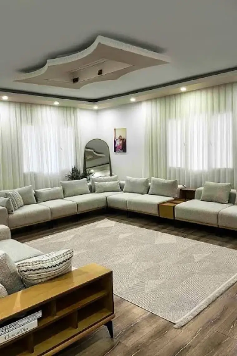 Cool Halı Vera 1455 Vizon Yumuşak Dokulu Halı Kilim Salon Mutfak Koridor Kesme Yolluk Dokuma Makine Halısı