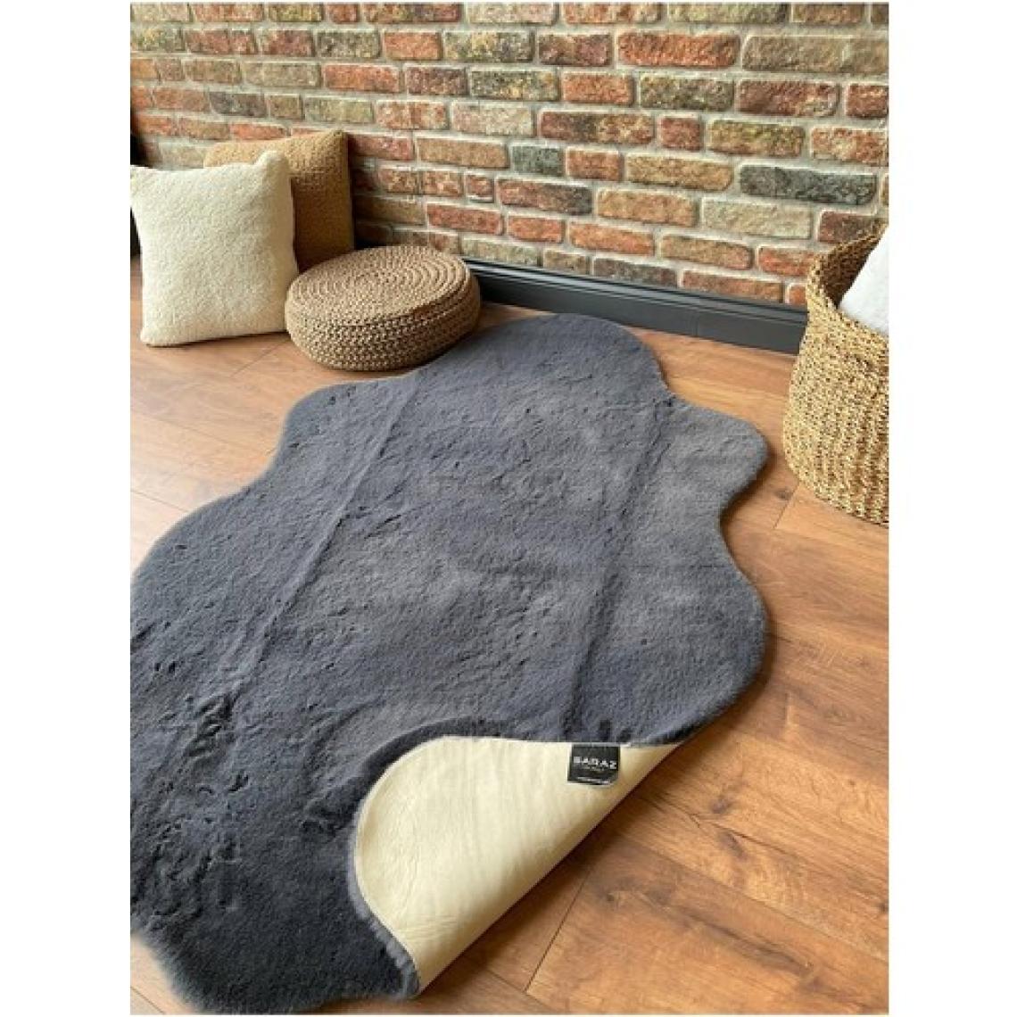Saraz Halı Tavşan Tüyü Post Peluş Ultra Yumuşak Post Puffy Antrasit