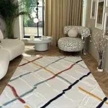 Cool Halı Palazzo 03 Multi Bukle Salon Halısı Hav Toz Vermez Mutfak Halısı Yumuşak Dokulu Çocuk Odası Halısı İskandinav Tarz Koridor Kesme Yolluk