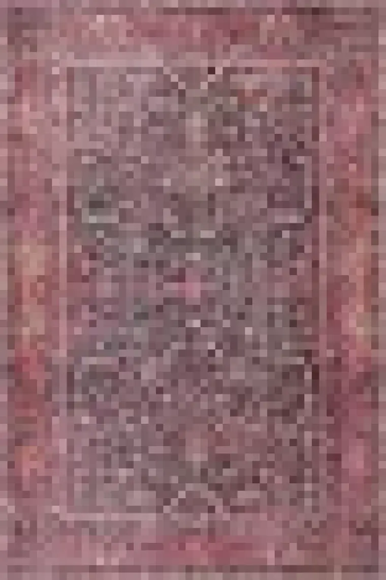 Artloop Vintage Salon Halısı, Blues Şönil Dokuma |Pamuk-Polyester|Kırmızı Halı Al 354