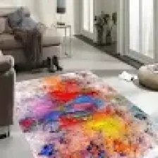 Homefesto Özel Tasarım Dekoratif Kaymaz Taban Yıkanabilir Trend Halı 80 x 120 cm