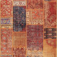 Artloop Patchwork Desenli Salon Halısı, Jazz Şönil |Pamuk-Polyester| Multi Halı Al 16