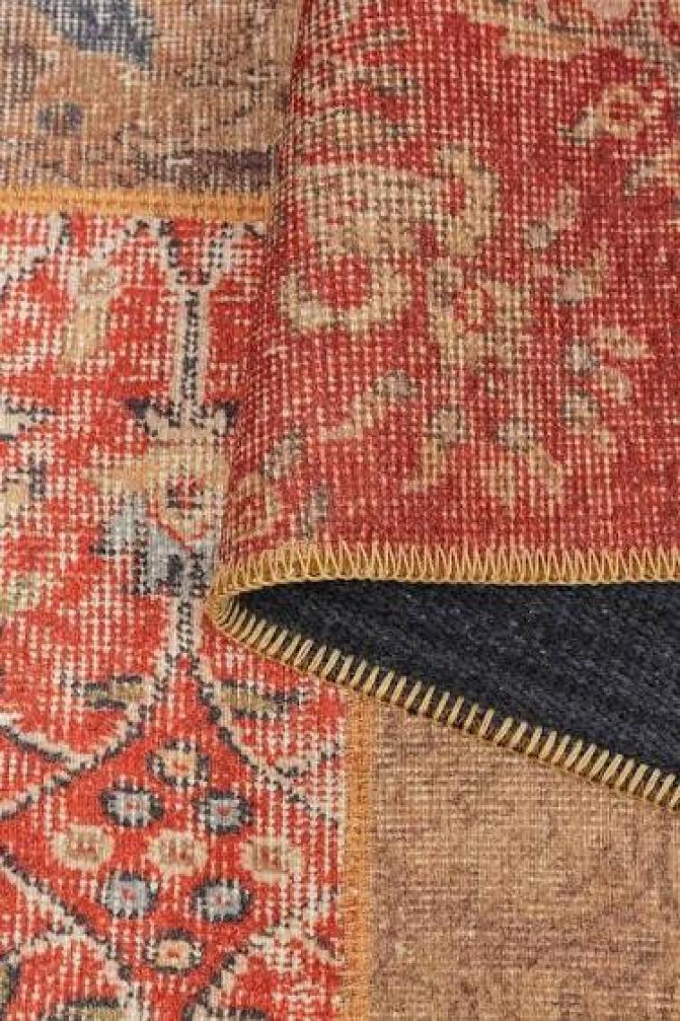 Artloop Patchwork Desenli Salon Halısı, Jazz Şönil |Pamuk-Polyester| Multi Halı Al 16