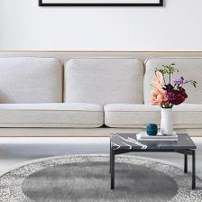 Alanur Home Eko Trend Djt Banyo Paspası Yıkanabilir Kaymaz Taban 1460 Yuvarlak Modern Gri