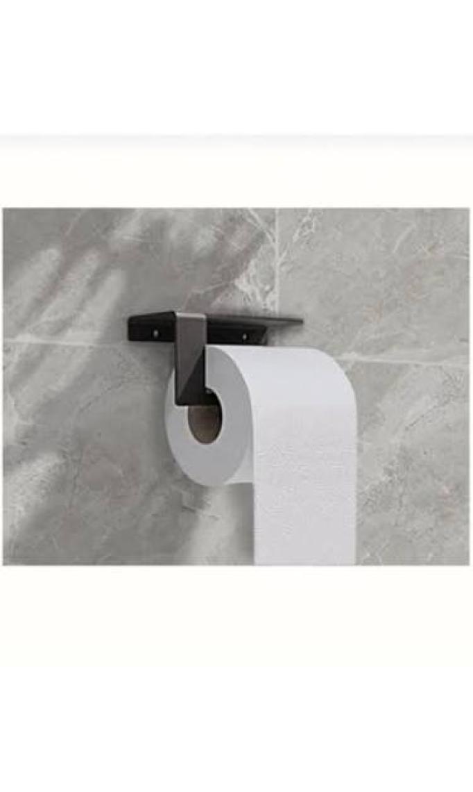 Thorqtech Modern Metal 3'lü Set Raflı Banyo Havlu Askılığı Rulo Havlu Askılığı Tuvalet Kağıtlığı