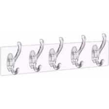 Bibizde 5 Li Yapışkanlı Şeffaf Duvar Askısı Banyo Mutfak Düzenleyici Askı Pratik Kanca Askılık