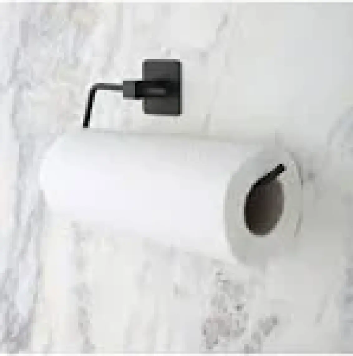 MultiStore Kare Yapışkanlı Siyah Kağıt Rulo Havluluk, Peçetelik, Yapışkanlı Tasarım, Banyo Askısı