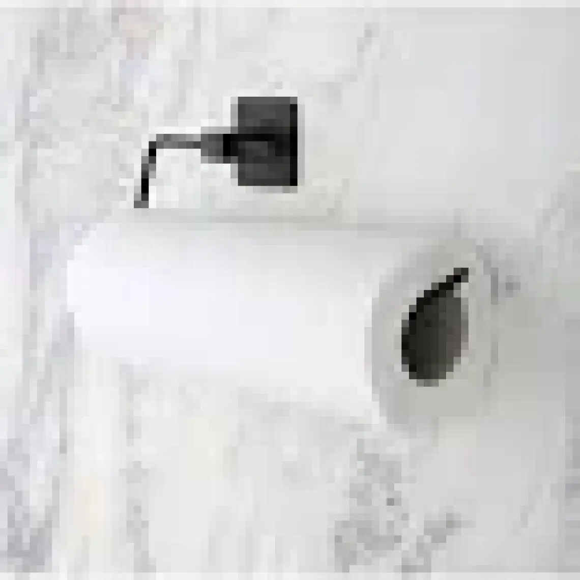 MultiStore Kare Yapışkanlı Siyah Kağıt Rulo Havluluk, Peçetelik, Yapışkanlı Tasarım, Banyo Askısı
