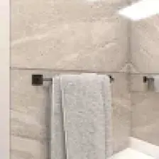 Alper Banyo Yapışkanlı Siyah Kare Uzun Havluluk Havlu Askısı 40 cm