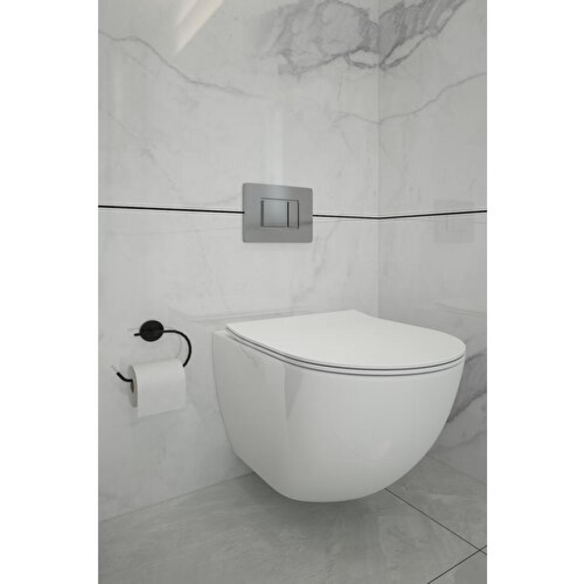 Alper Banyo Lotus Mat Siyah Eko Kapaksız Tuvalet Kağıdı Askısı Tuvalet Kağıtlığı Ister Yapıştır Ister Montajla