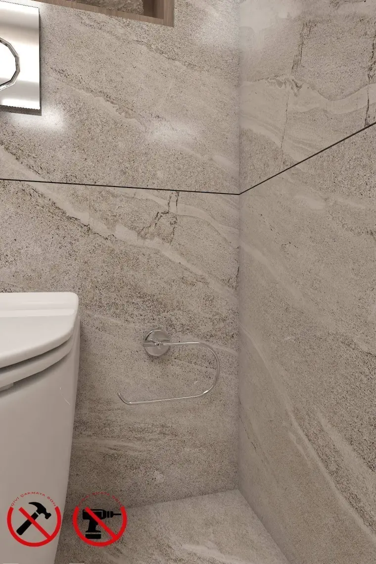 Alper Banyo Ceria Krom Eko Kapaksız Tuvalet Kağıdı Askısı Tuvalet Kağıtlığı Ister Yapıştır Ister Montajla