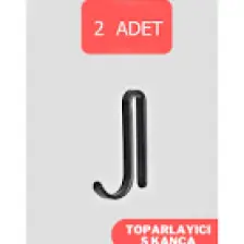 Okyanus Home 2'li Banyo Rafı Kancası Seti - Dayanıklı Paslanmaz Metal, Modern Siyah Tasarım, Kolay Temizlik
