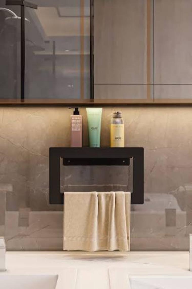 Lamizon Banyo Havlusu El Yüz Havlusu Banyo Havlu Askısı Raf 27CM