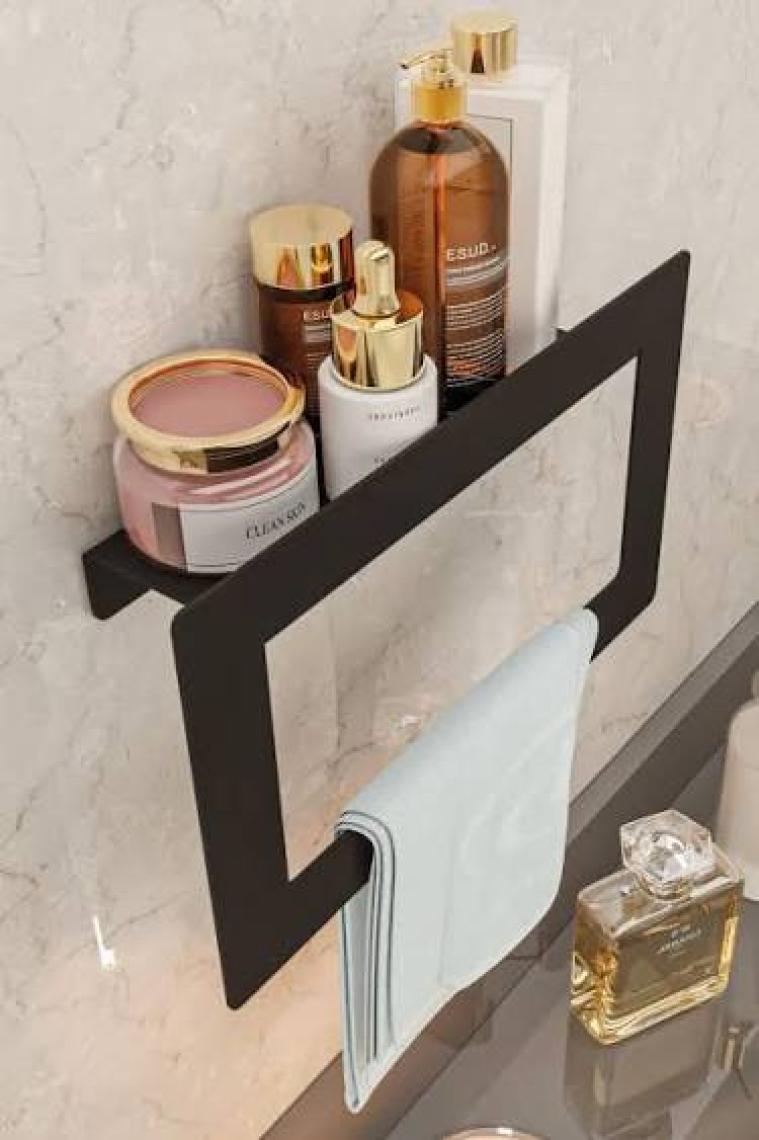 Lamizon Banyo Havlusu El Yüz Havlusu Banyo Havlu Askısı Raf 27CM
