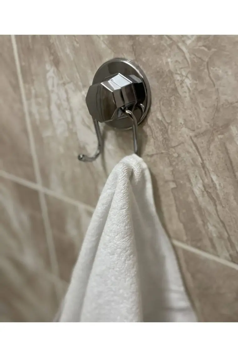 Evistro Krom Vakumlu Banyo Havlu Askısı 2 Adet Gönderilir