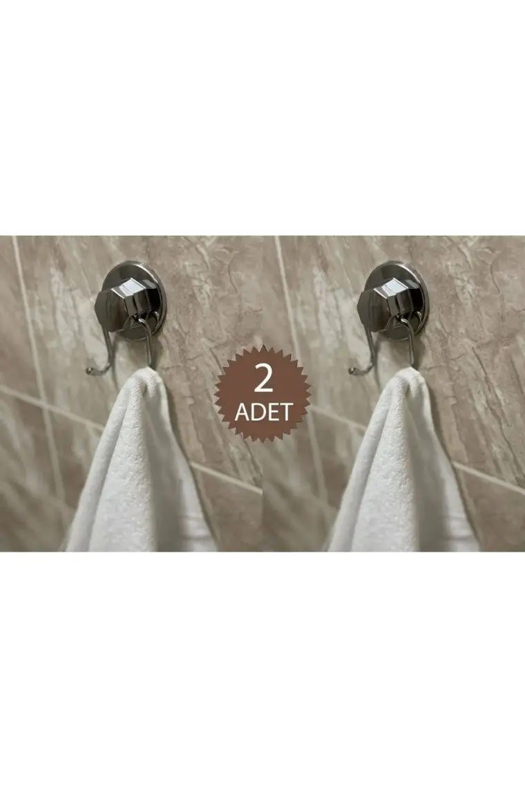 Evistro Krom Vakumlu Banyo Havlu Askısı 2 Adet Gönderilir