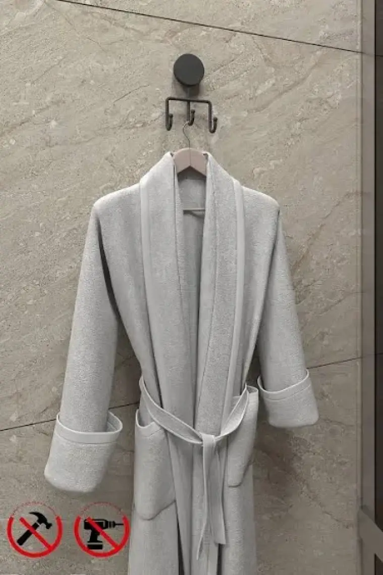 Alper Banyo Alper Banyo İris Krom Üçlü Banyo Havlu Askısı Havlu Asacağı İster Yapıştır İster Montajla