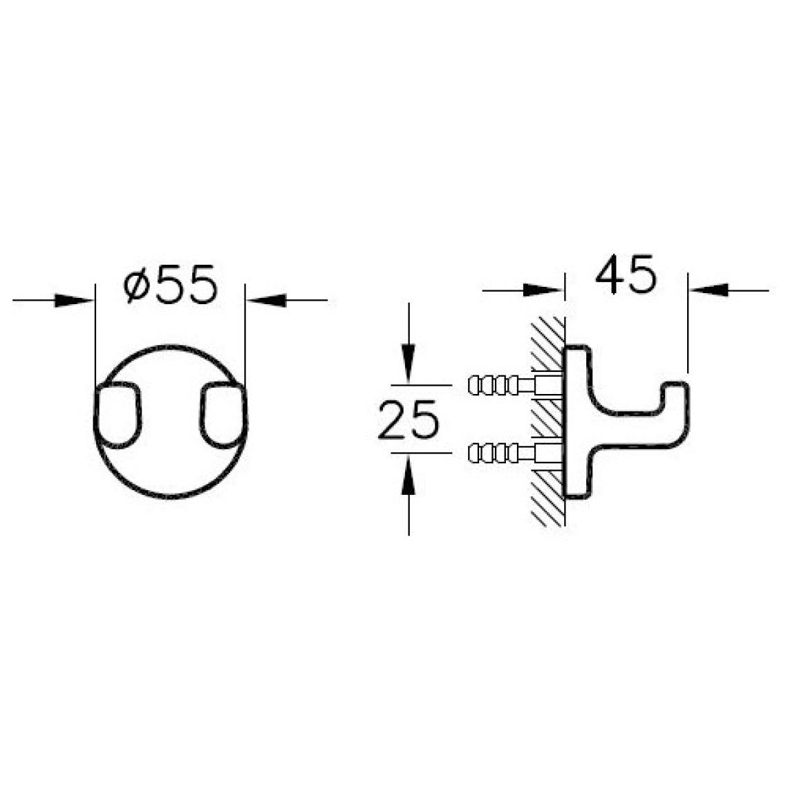 VitrA Marin A44947 İkili Askı, Krom