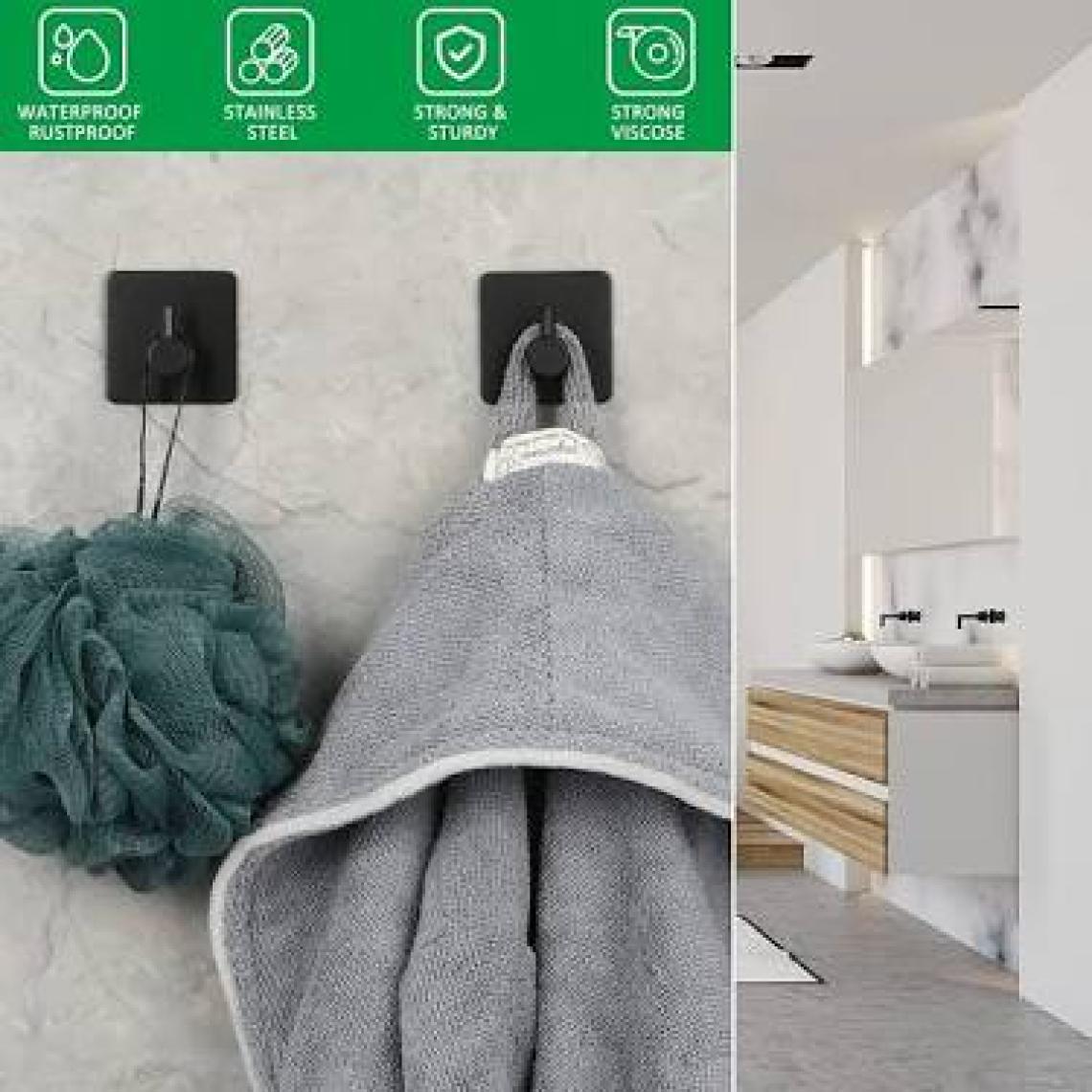 Zift Unique 2 Adet Paslanmaz Çelik İnox Banyo Askısı Bornoz Askısı Havlu Askısı Havluluk Paslanmaz Hooks