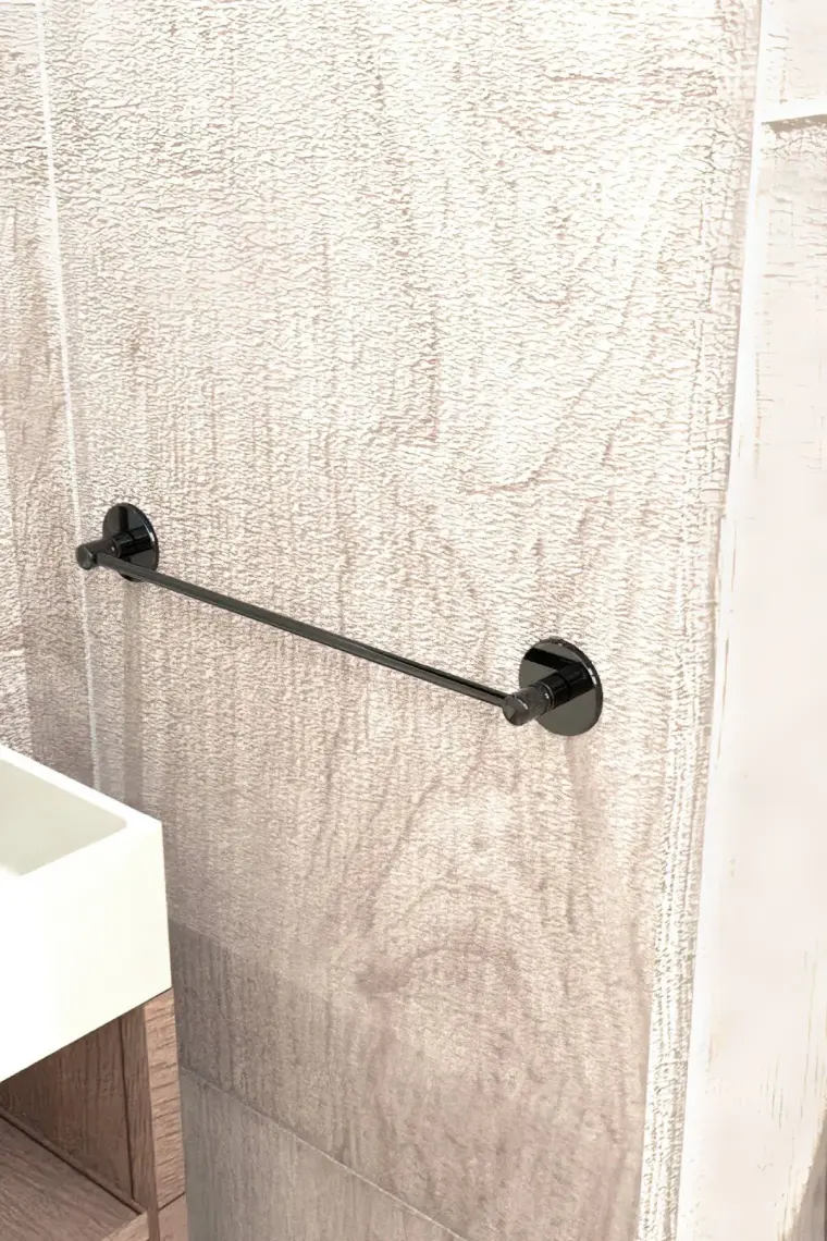 Siyah Ekonomik Uzun Havluluk, Banyo Havlu Askısı