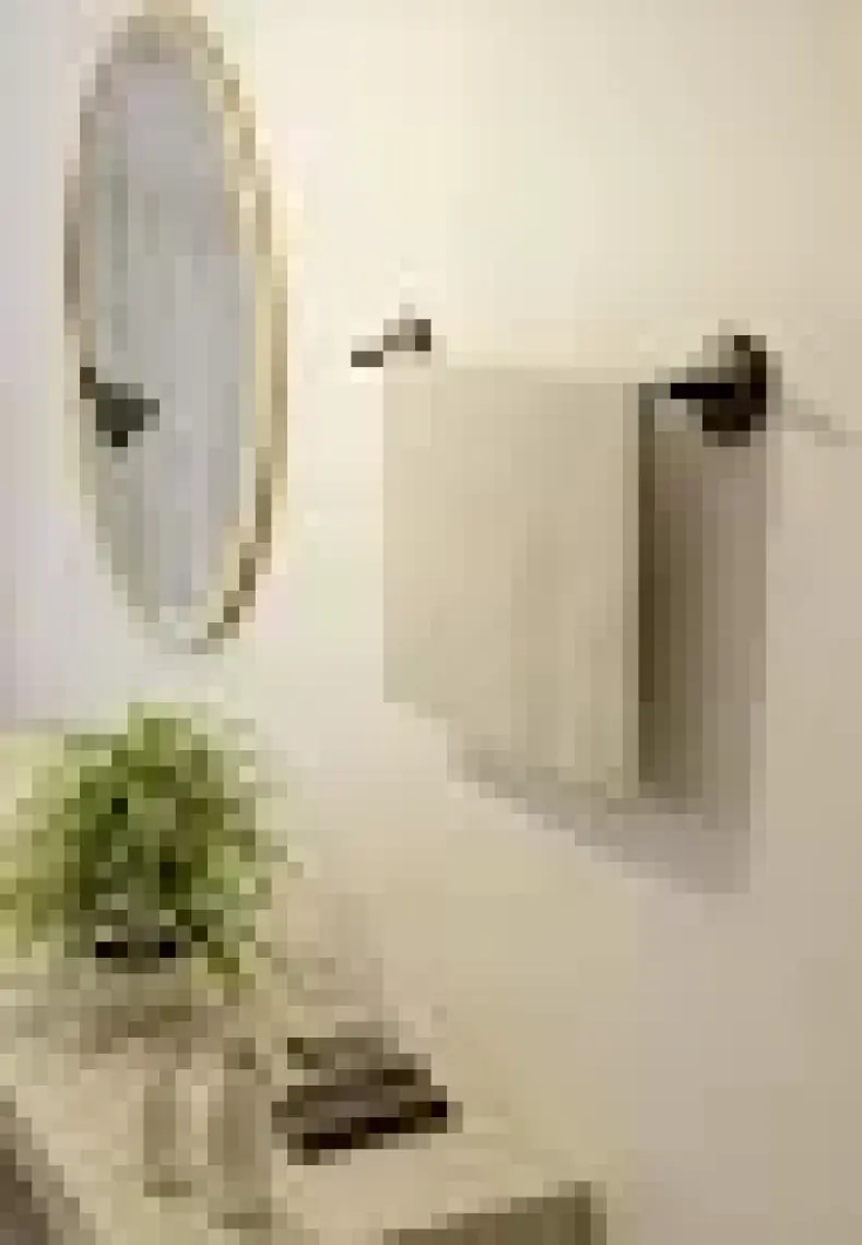 Siyah Ekonomik Uzun Havluluk, Banyo Havlu Askısı