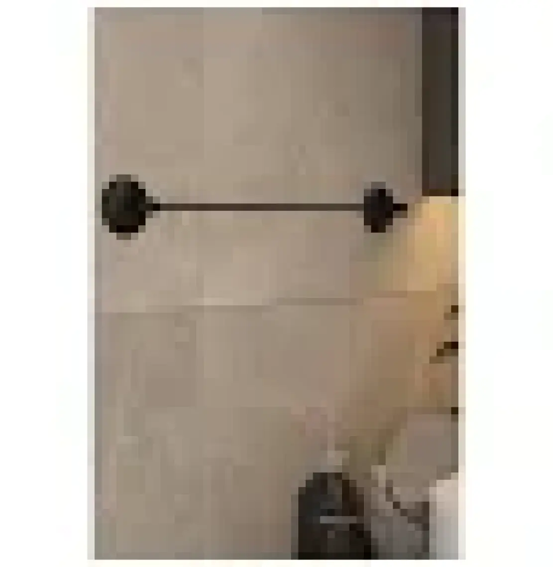 Siyah Ekonomik Uzun Havluluk, Banyo Havlu Askısı