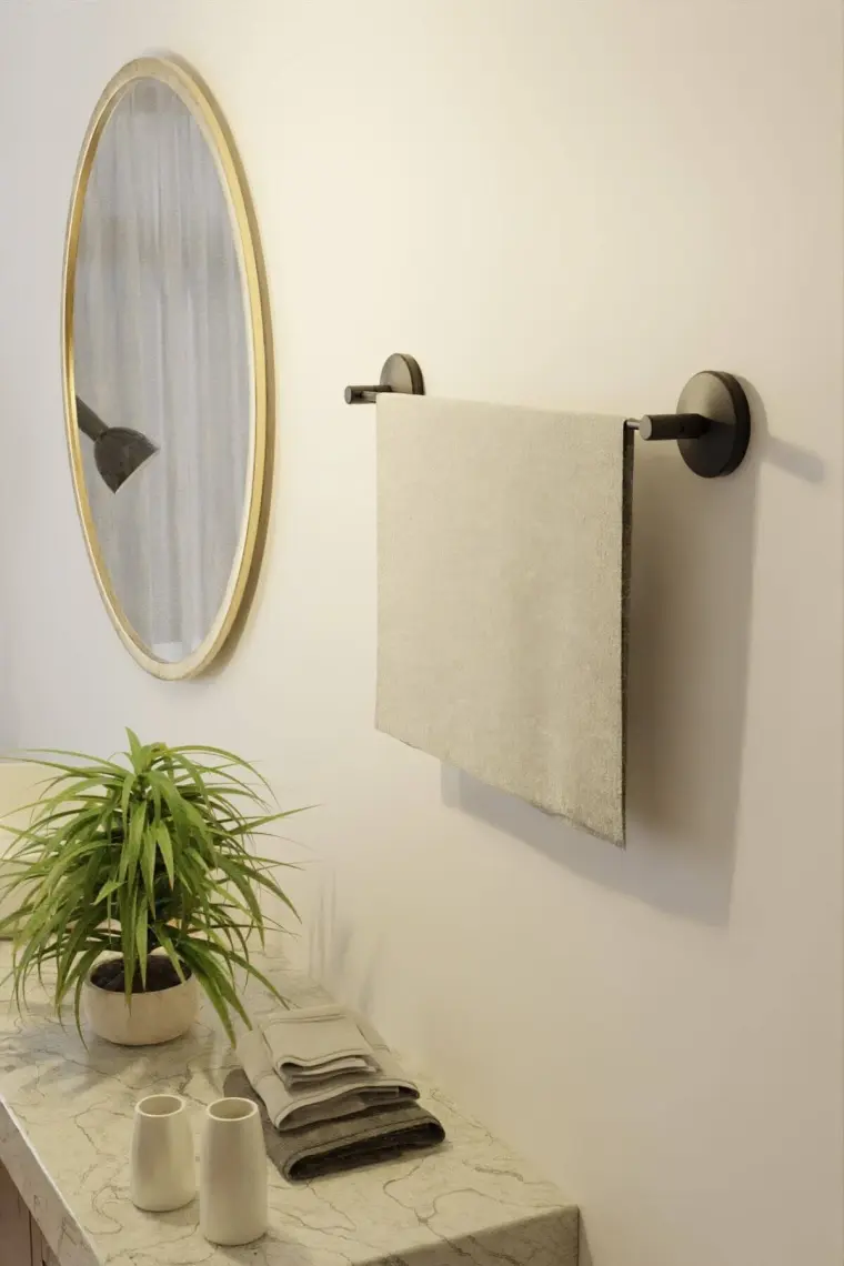 Siyah Ekonomik Uzun Havluluk, Banyo Havlu Askısı