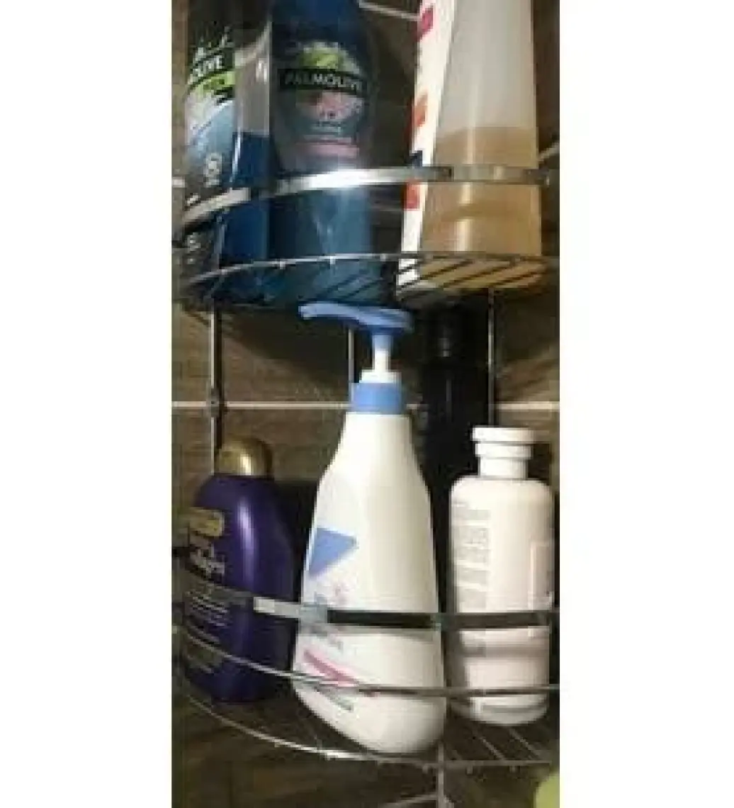 Evistro Banyo Köşe Rafı 2 Katlı Şampuanlık Duvara Monte