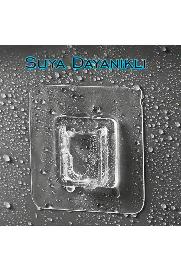 Pera İstanbul 10 Adet Süper Güçlü Şeffaf Çerçeve Askısı Resim Mutfak Kancası Kendinden Yapışkanlı Şeffaf Yapışkan