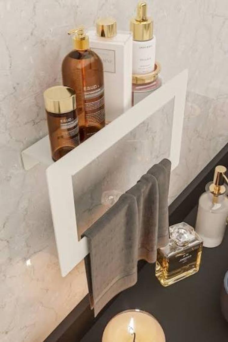 Lamizon Banyo Havlusu El Yüz Havlusu Banyo Havlu Askısı Raf 27CM