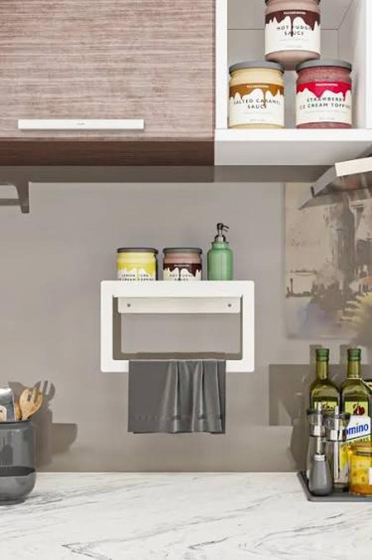 Lamizon Banyo Havlusu El Yüz Havlusu Banyo Havlu Askısı Raf 27CM