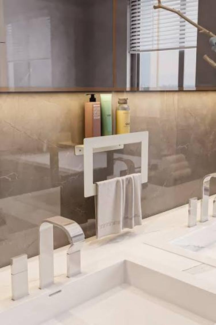 Lamizon Banyo Havlusu El Yüz Havlusu Banyo Havlu Askısı Raf 27CM